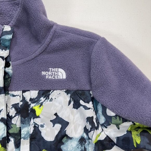 The North Face Girls Fleece Mashup Jacket Lunar Slate XL 14/16 Purple NF0A82TE - Picture 4 of 10